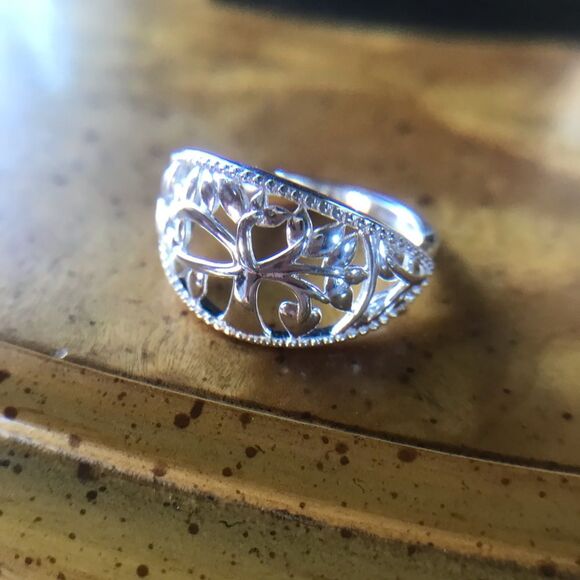 Tree of Life Sterling Silver Ring - Picture 2 of 8